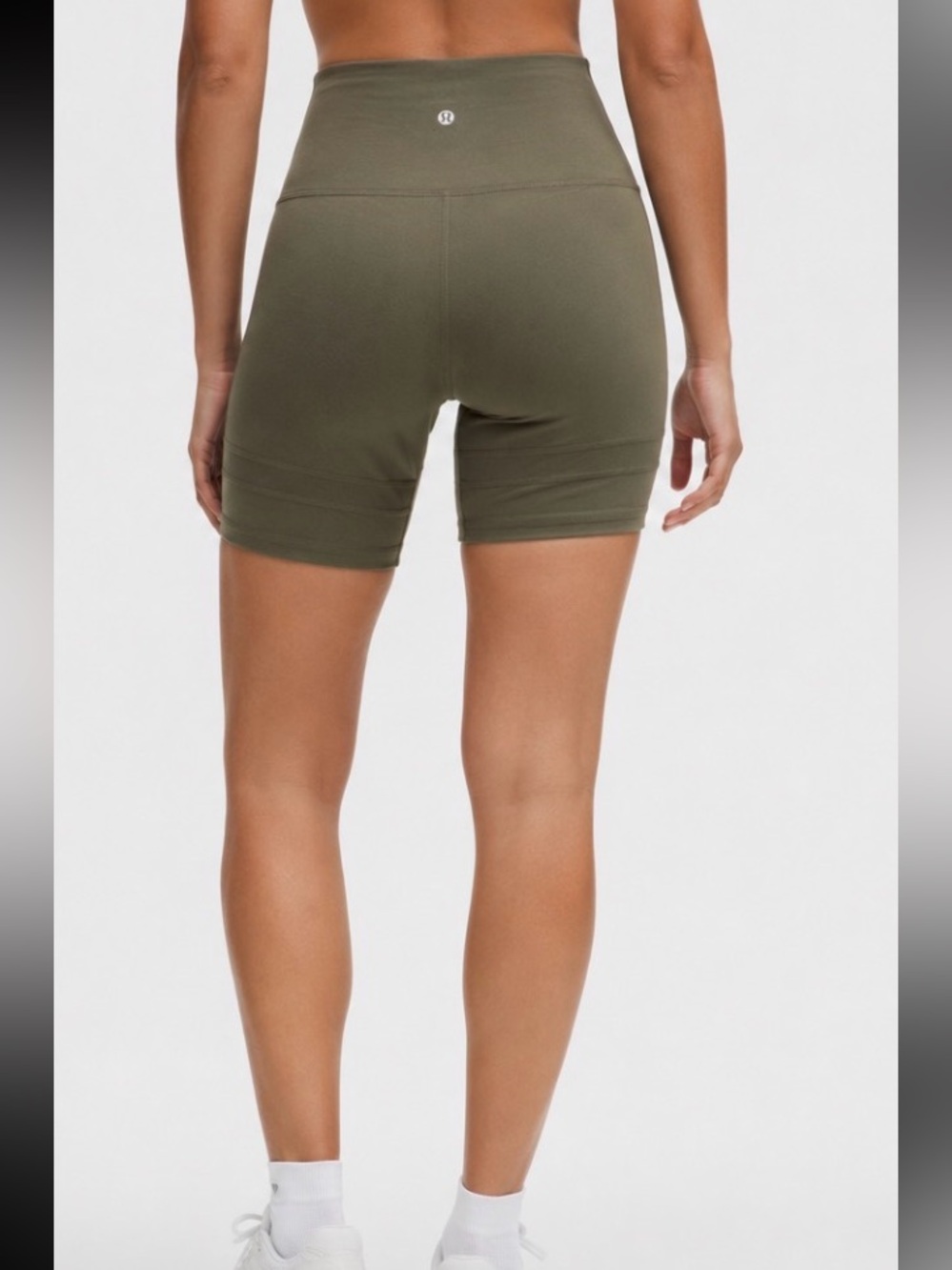Lululemon High-Waist Olive Green Women’s Bike Shorts